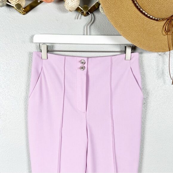 Veronica Beard Kean Pants in Barely Orchid Slim Crop Tailored Trousers Size 4 - Picture 3 of 12